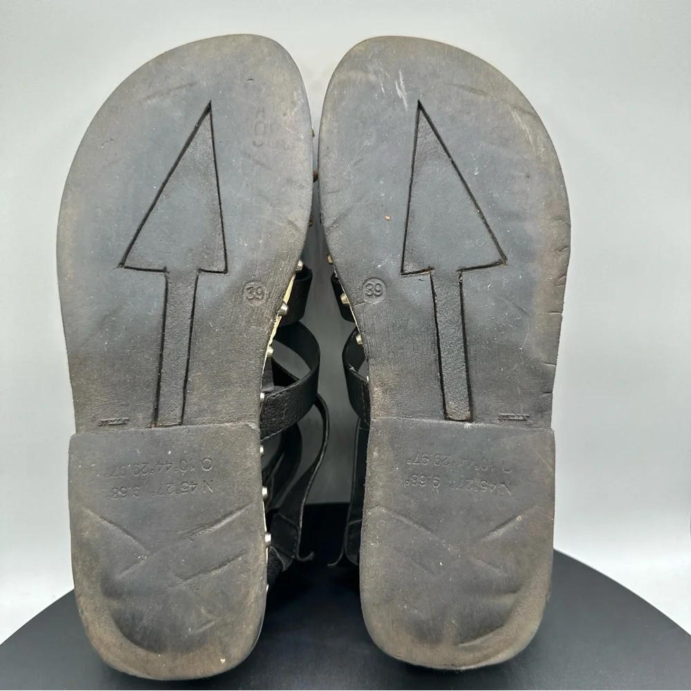 A.S. 98 Leather Studded Gladiator Sandals Women EU 39 Black - Picture 9 of 13